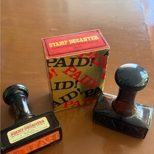 Vintage Avon Stamp Decanter Set Bundle